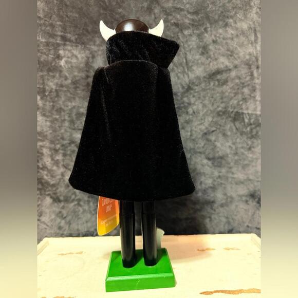 Candy Corn Lane Halloween Dracula Nutcracker  Purple Vampire with Bat & Cape - Picture 4 of 5